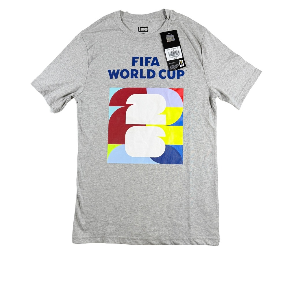 FIFA World Cup 2026 Mens‎ Small Gray Graphic T Shirt NWT
